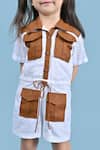 Buy_Toplove_White Twill Colorblock Playsuit _Online_at_Aza_Fashions