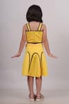 Shop_Toplove_Yellow Neoprene Bow Top And Skirt Co-ord Set _at_Aza_Fashions