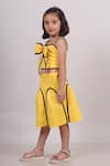 Toplove_Yellow Neoprene Bow Top And Skirt Co-ord Set _Online_at_Aza_Fashions