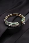 Swabhimann_Green Polki Kada _Online_at_Aza_Fashions