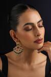 Swabhimann_Multi Color Beads, Stones Multicolour Kundan Chandbali Earrings_Online_at_Aza_Fashions
