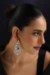 Swabhimann_Green Stones Victorian Polki Dangler Earrings _Online_at_Aza_Fashions