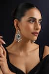 Buy_Swabhimann_Green Stones Victorian Polki Dangler Earrings _at_Aza_Fashions