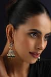Buy_Swabhimann_Multi Color Gemstones, Pearls Multicolour Temple Jhumka Earrings _Online_at_Aza_Fashions