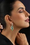 Buy_Swabhimann_Green Stones Polki Dangler Earrings _Online_at_Aza_Fashions