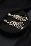 Shop_Swabhimann_White Pearls Polki And Dangler Earrings _Online_at_Aza_Fashions