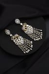 Shop_Swabhimann_White Pearls Polki And Dangler Earrings _at_Aza_Fashions