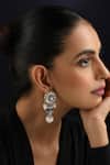 Buy_Swabhimann_Blue Pearls Victorian Polki Jhumka Earrings _Online_at_Aza_Fashions