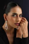 Buy_Swabhimann_Red Polki Dangler Earrings _at_Aza_Fashions