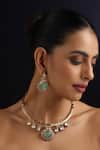 Swabhimann_Mint Polki Hasli Necklace Set _Online_at_Aza_Fashions