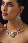Shop_Swabhimann_Mint Polki Hasli Necklace Set _Online_at_Aza_Fashions