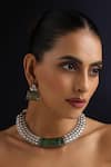 Swabhimann_Mint Stones Polki Hasli Necklace Set _Online_at_Aza_Fashions