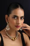 Swabhimann_Gold Plated Polki Hasli Necklace Set _Online_at_Aza_Fashions
