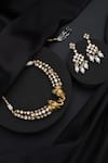 Shop_Swabhimann_Gold Plated Polki Hasli Necklace Set _at_Aza_Fashions