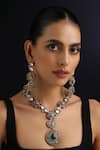 Buy_Swabhimann_Multi Color Multicolour Polki Long Necklace Set _at_Aza_Fashions