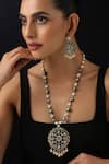 Buy_Swabhimann_Green Polki Inlay Long Necklace Set _Online_at_Aza_Fashions