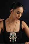 Buy_Swabhimann_Multi Color Multicolour Silver Pendant Necklace _at_Aza_Fashions