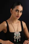 Swabhimann_Multi Color Multicolour Silver Pendant Necklace _Online_at_Aza_Fashions