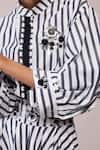 Bunka_Black Cotton Collared Ann And White Shirt _Online_at_Aza_Fashions