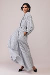Buy_Bunka_Black Cotton Collared Ann And White Shirt _Online_at_Aza_Fashions