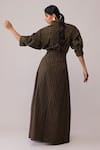 Shop_Bunka_Brown Cotton Fleur Olive Skirt _at_Aza_Fashions