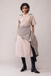 Buy_Bunka_Beige Cotton Collared Rana Dress _at_Aza_Fashions