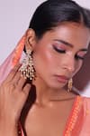 Zaza By Somya_Green Pearls Rani Embellished Earrings _Online_at_Aza_Fashions