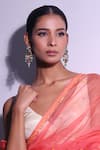 Buy_Zaza By Somya_Gemstones Peacocks Pride Earrings _at_Aza_Fashions