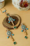 Buy_Zaza By Somya_Blue Gemstones Rajwada Regal Necklace Set _Online_at_Aza_Fashions