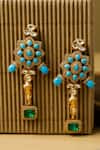 Buy_Zaza By Somya_Blue Gemstones Rajwada Regal Necklace Set 