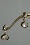 Shop_Zaza By Somya_Green Stones Sitara Heritage Earrings _at_Aza_Fashions