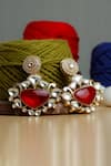 Buy_Zaza By Somya_Red Stones Royal Earrings _at_Aza_Fashions