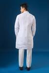Rng Safawala_White Georgette Embroidery, Sequins Kurta _Online_at_Aza_Fashions