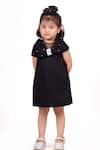 Buy_Toplove_Black Neoprene Pearls Around The Shoulder Bow Dress _at_Aza_Fashions