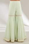 Buy_Ajiesh Oberoi_Green Georgette Embroidery Scoop Neck Khwaab Kurta Sharara Set _Online_at_Aza_Fashions
