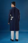 Shop_Countrymade_Blue Embroidery Navy Abstract Cloud Kurta And Pant Set _at_Aza_Fashions