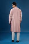 Shop_Countrymade_Pink Embroidery Old Rose Abstract Cloud Kurta Set _at_Aza_Fashions