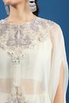 Shop_Prisho_Ivory Embroidery Round Neck Designer Kaftan Set _Online_at_Aza_Fashions