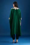 Shop_Prisho_Green Embroidery Round Neck Kaftan And Pant Set _at_Aza_Fashions