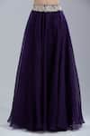 Buy Prisho Purple Embroidery Open , Round Cape Skirt Set Online at Aza Fashions Buy_Prisho_Purple Embroidery Open , Round Cape Skirt Set _Online_at_Aza_Fashions