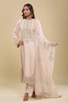 Buy Anamika Khanna Pink Sequins, Embroidery Round Neck Baby Kurta Set Online at Aza Fashions Buy_Anamika Khanna_Pink Sequins, Embroidery Round Neck Baby Kurta Set_Online_at_Aza_Fashions