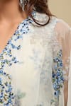 Shop_Anamika Khanna_Ivory Embroidery V-neck Jacket Top And Pant Set 