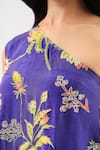 Buy_Amrood_Blue Silk Embroidery Asymmetric Royal Floral Kurta And Flared Pant Set 