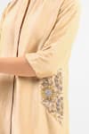 Buy_Amrood_Beige Silk Sequins, Embroidery Round Neck Royal Kurta And Pant Set 