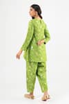 Shop_Amrood_Green Embroidery Round Neck Pure Banarsi Kurta Salwar Set _at_Aza_Fashions