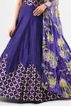 Buy_Amrood_Blue Embroidery Square Neck Designer Deep Lehenga Set 