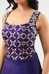 Shop_Amrood_Blue Embroidery Square Neck Designer Deep Lehenga Set 