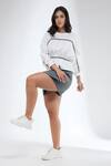 Krati Jain_White Cotton Round Neck Gathered Top _Online_at_Aza_Fashions