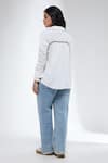 Shop_Krati Jain_White Cotton Collared Gathered Sleeve Shirt _at_Aza_Fashions