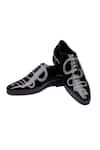 Buy_Shutiq_Black Embroidery Sesha Dragon Stitched Patent Leather Shoes _at_Aza_Fashions